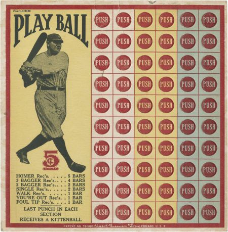1927 Babe Ruth Punch Card